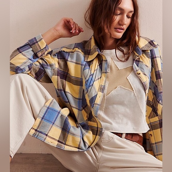 Free People Tops - We The Free Layla Plaid Shirt NWOT XS